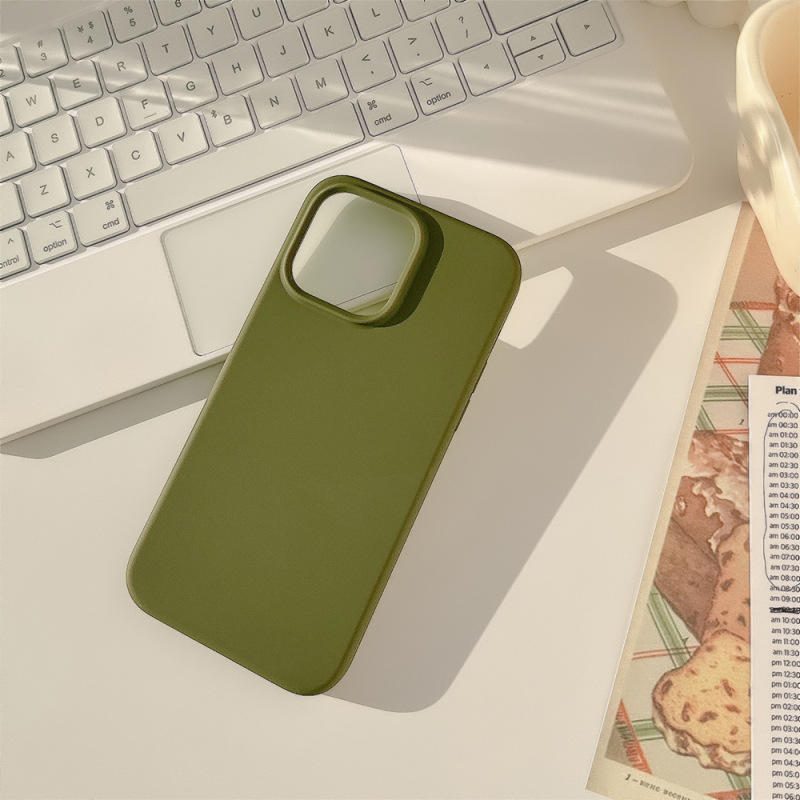 高品質真液体シリカゲルiPhoneアップル15携帯ケース14promax韓国系12高級13純色11|undefined