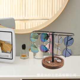 跨境木质眼睛收纳架梳妆台发箍饰品收纳架墨镜太阳镜展示架发带架