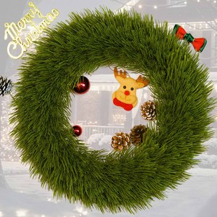 Cross-border e-commerce Amazon explosion 42cm artificial wreath Christmas wreath simulation green home Christmas decoration
