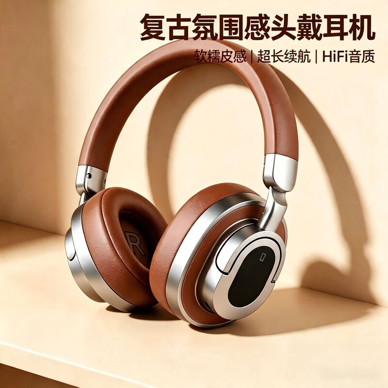Cross-border best-selling retro over-ear Bluetooth headphones, popular on Xiaohongshu, high aesthetic value and quality, direct wholesale from manufacturer Cross-border best-selling retro over-ear Bluetooth headphones, popular on Xiaohongshu, high aesthetic value and quality, direct wholesale from manufacturer