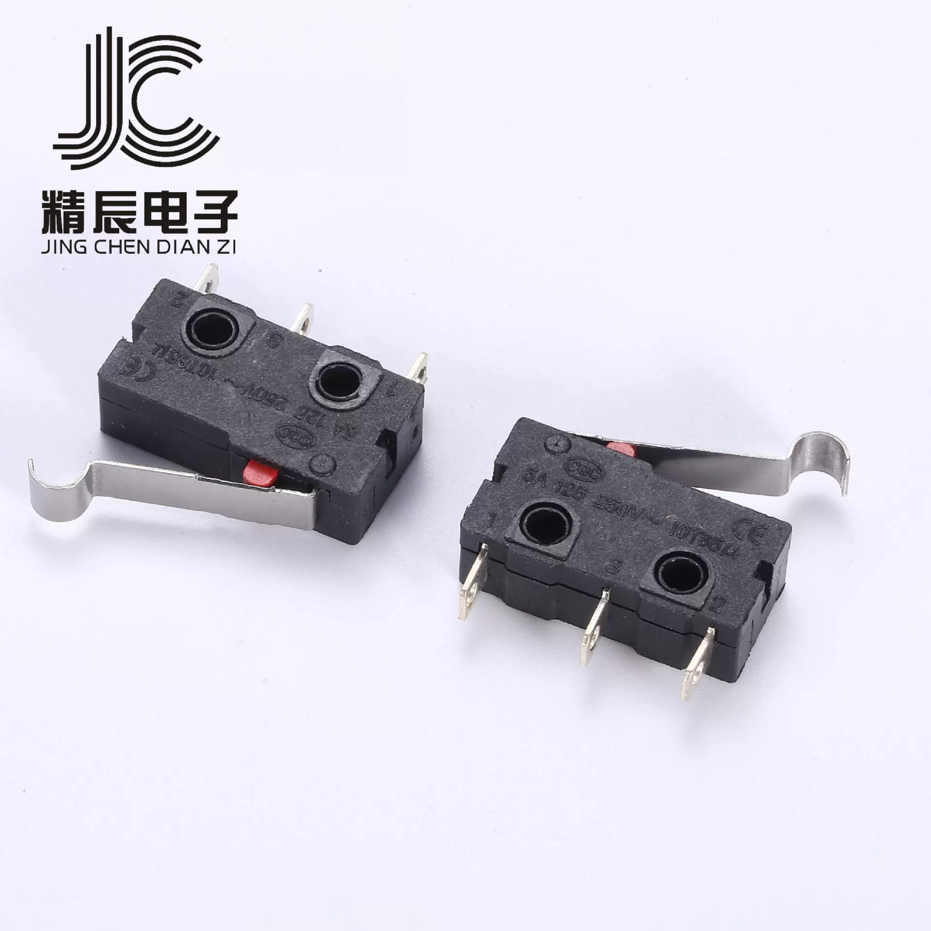 微动开关KW12-E 弯柄 三脚5A 250VAC 行程限位开关 19.8*10.2