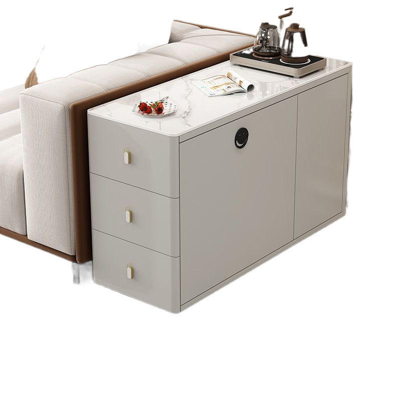Gabinete de sofá, mesa de té móvil, mesa de té de lujo ligera, mesa de té moderna, mesa de té simple, gabinete de té para el hogar