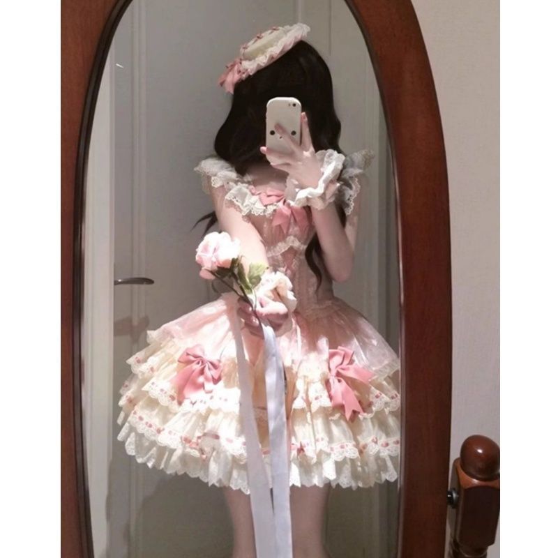 甜美可爱Lolita洛丽塔芭蕾公主蛋糕裙夏季新款时尚洋气蓬蓬公主裙|undefined
