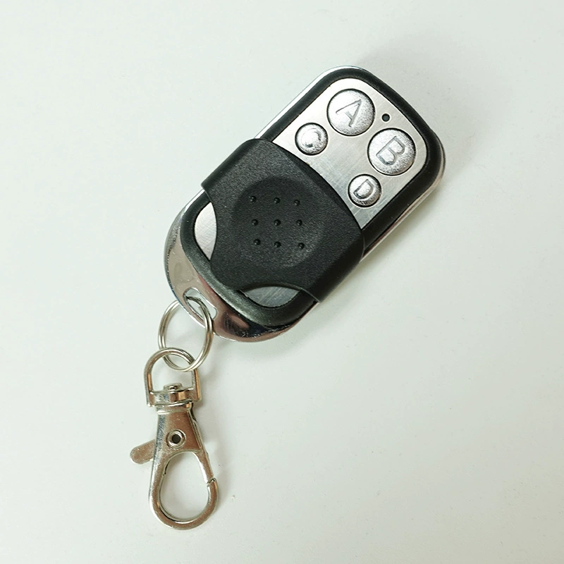 Беспроводной пульт дистанционного управления 433 МГц для рольставней, электрических дверей, гаражных ворот, металлический четырехкнопочный модуль, совместимый с блоком питания.