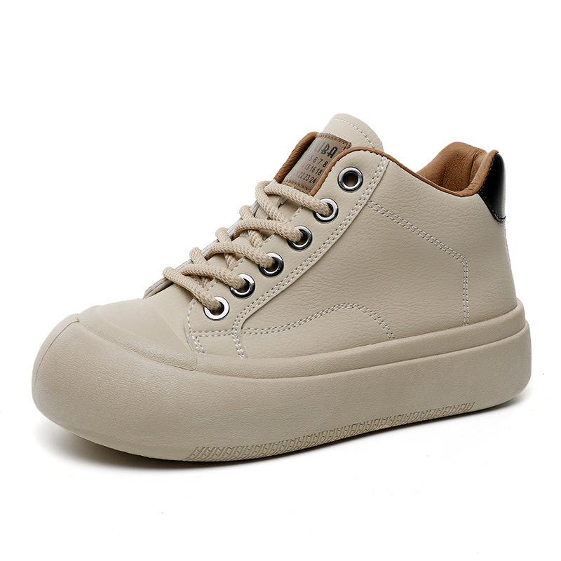 Zy8957 Neue schlichte Freizeitschuhe für Damen, neue koreanische Version für Frühling und Herbst, atmungsaktive Sneaker mit Absatzverstärkung_voghion.com