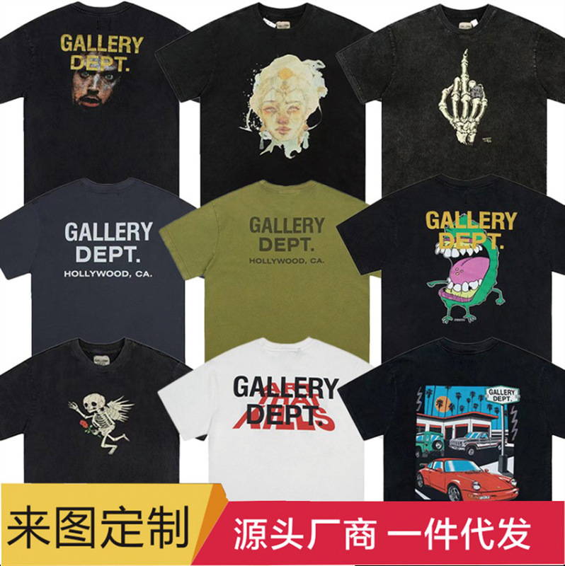 LIFE GALLERY DEPT short sleeve washed old retro high street half sleeve vintage couple loose T-shirt