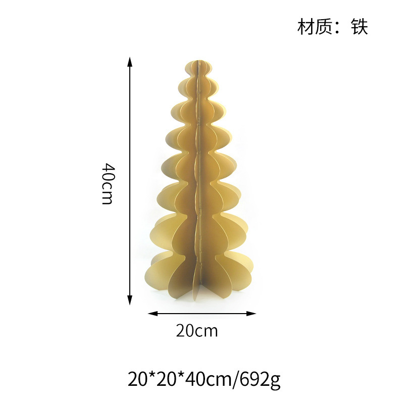 北欧仿真迷你圣诞树铁制烛台橱窗摆台艺术圣诞节装饰圣诞礼物家用|undefined