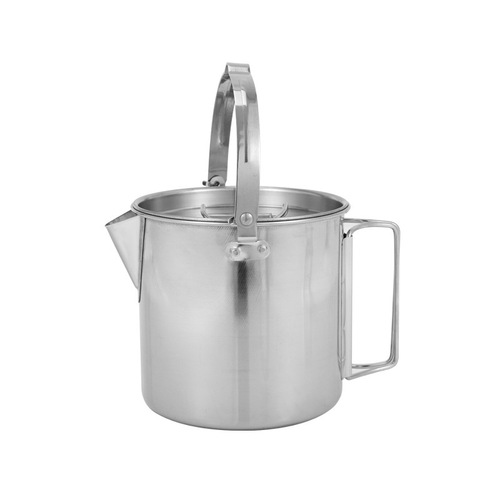 1.2L Outdoor Stainless Steel Kettle, Hanging Pot for Picnics & Tea, Portable Cookware, Camping Water Boiler, Perfect for Road Trips and Outdoor Cooking