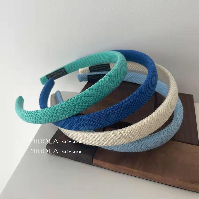 "Klein" Spring Blue Hair Hoop Japanese and Korean Style Simple All-match Fine Pressure Hair Hoop New Style Girl's Hair Accessories