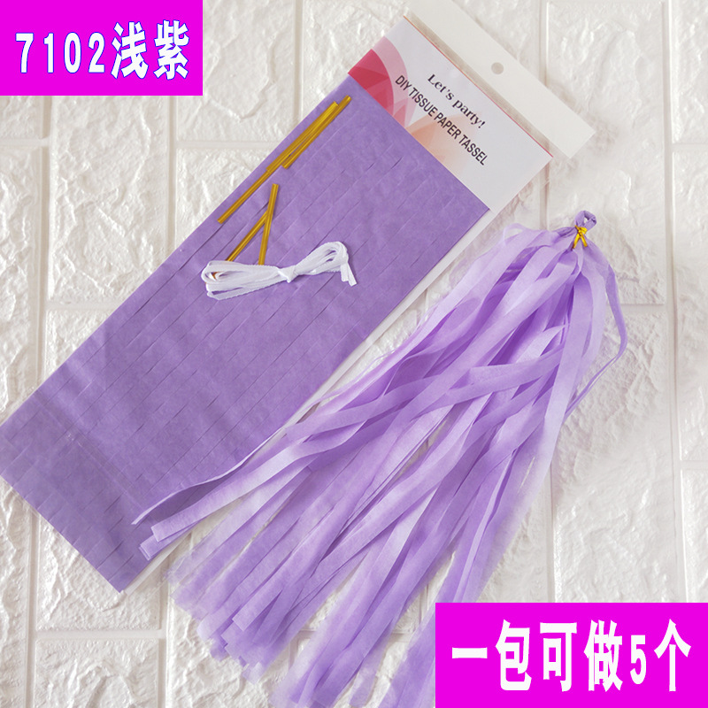 Fijación de papel al por mayor 5 / paquete de cinta de color tirar de flores decoración de la habitación de bodas suministros de fiesta europeos y estadounidenses