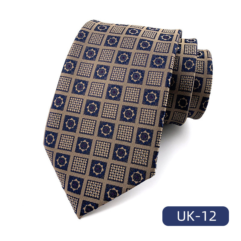 En stock hombres al por mayor corbata de poliéster teñido en hilo tejido jacquard negocio formal desgaste casual moda traje de moda Accesorios