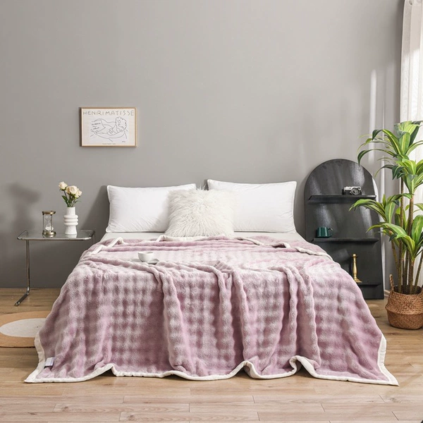 Toss Imitation Rabbit Fur Big Bubble--Taro Purple