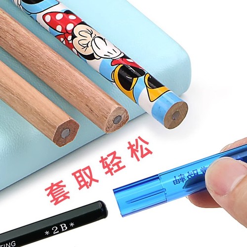 Coarse Triangle Extender Pencil Case with Dual Heads for Elementary Students, Pencil Extension Holder for Kids, Pencil Lengthener