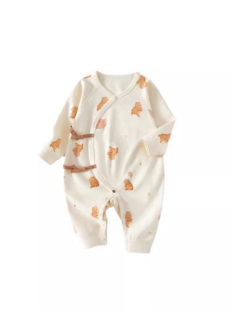 Primavera y otoño baby camiseta de algodón sin hueso baby pijamas primavera y otoño primeras ropa de mariposa recién nacida