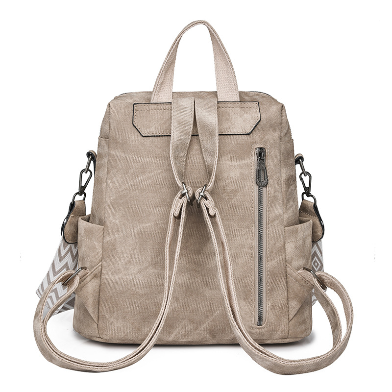 Mochila de un solo hombro de doble uso para mujer 2024 nuevas señoras retro mochila de gran capacidad mochila de viaje de viaje ligero marea