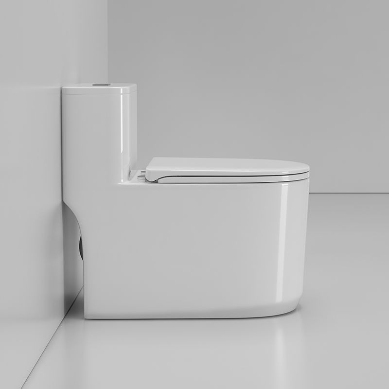 Nuevo inodoro de cerámica para el hogar, tanque de agua corto súper remolino, a prueba de salpicaduras, anticongelante y agrietado, sin labios, inodoro de una pieza de belleza norte-sur