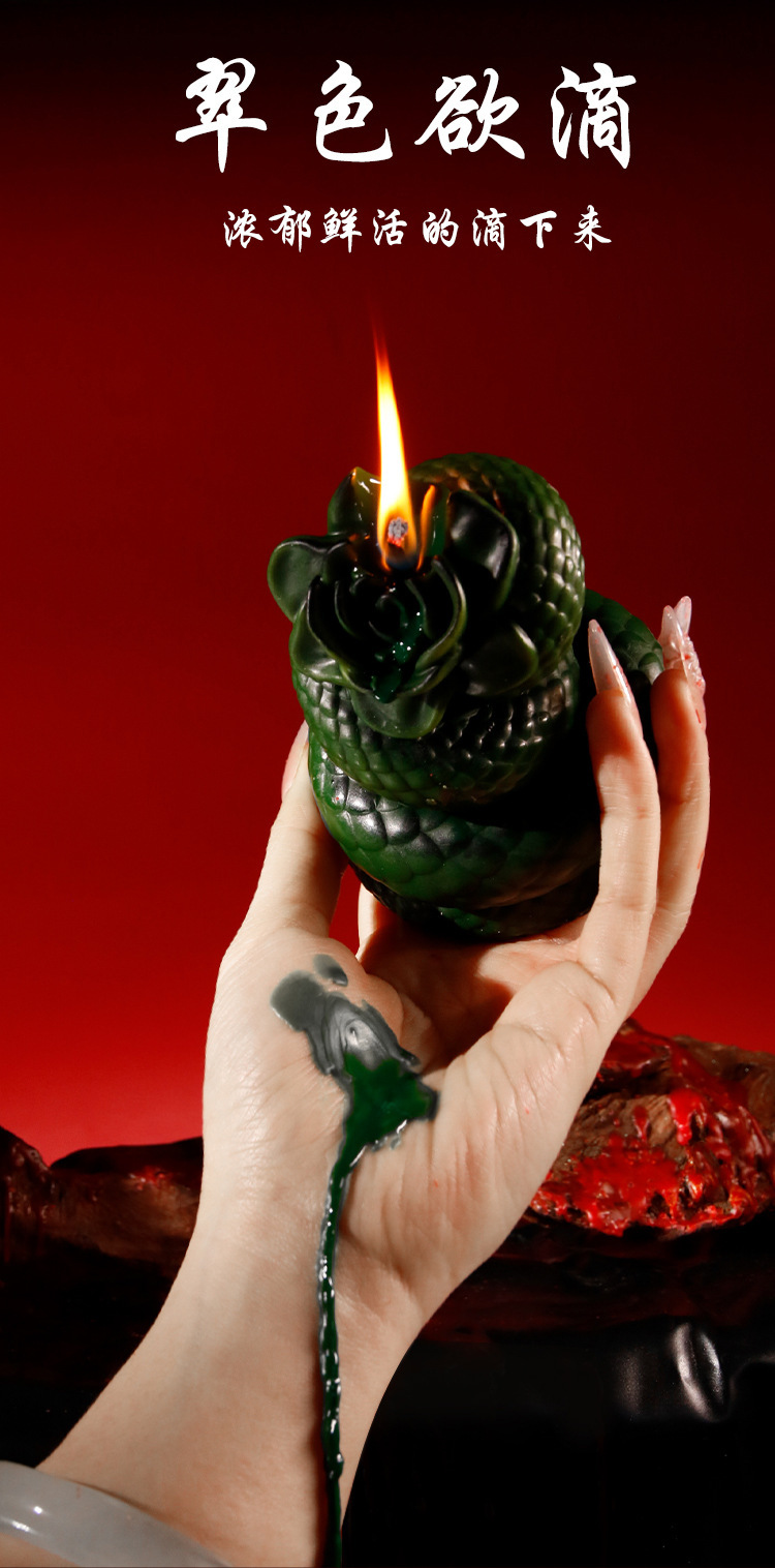 Low-Temperature Massage Candle with Nipple Clamps for Couples, Soy Wax, Red — detail image 21