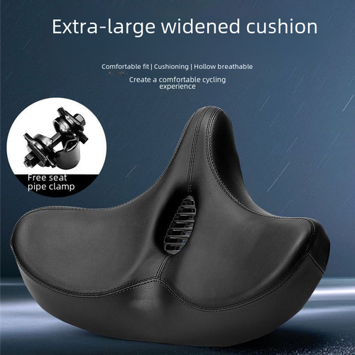 Bike oversized hollow breathable widened and thickened mountain bike seat cushion comfortable riding equipment