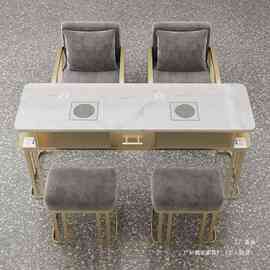 大功率吸尘器美甲桌椅套装经济单双三人美甲台全套轻奢带插座