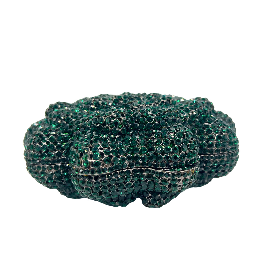 Túi clutch nữ đính đá hình hoa dạ hội sang trọng — Xanh lá cây nhạtcolor, màu vàng, bạc, Tùy chỉnh màu khác