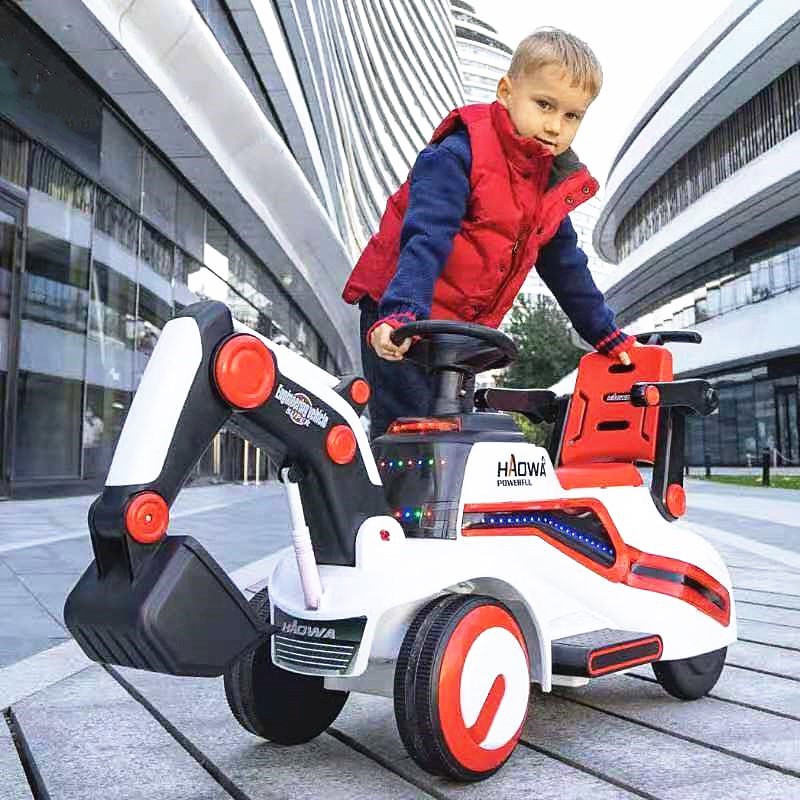 On behalf of children excavator Toys ATV Electric Large Digging machine music lighting Digging machine