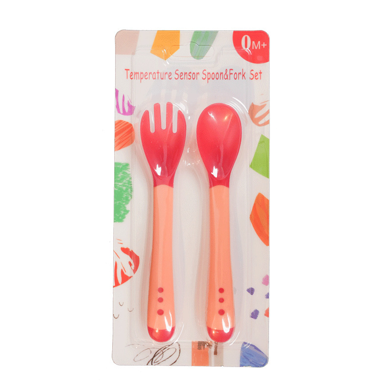 Cuchara con Sensor de Temperatura para Bebés, Cuchara de Cabeza Suave para Bebés, Cuchara para Administrar Medicamentos, Cuchara con Sensor de Temperatura, Cuchara que Cambia de Color, Tenedor, Venta al por Mayor