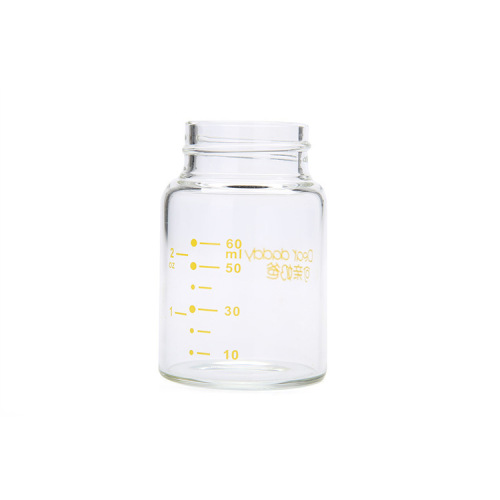 Newborn Standard Diameter 60ml Borosilicate Glass Baby Bottle, 600 Degree Crystal Diamond Glass Juice Baby Bottle Factory Wholesale 