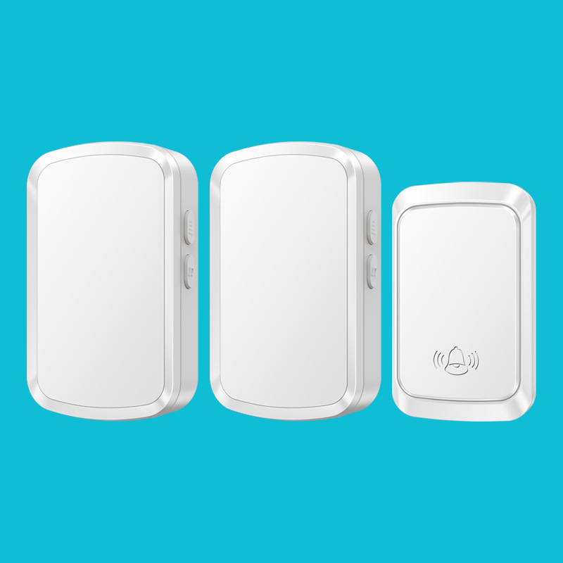 门铃家用防水无线自发电远距离一拖二户外电子防水响铃防水呼叫器