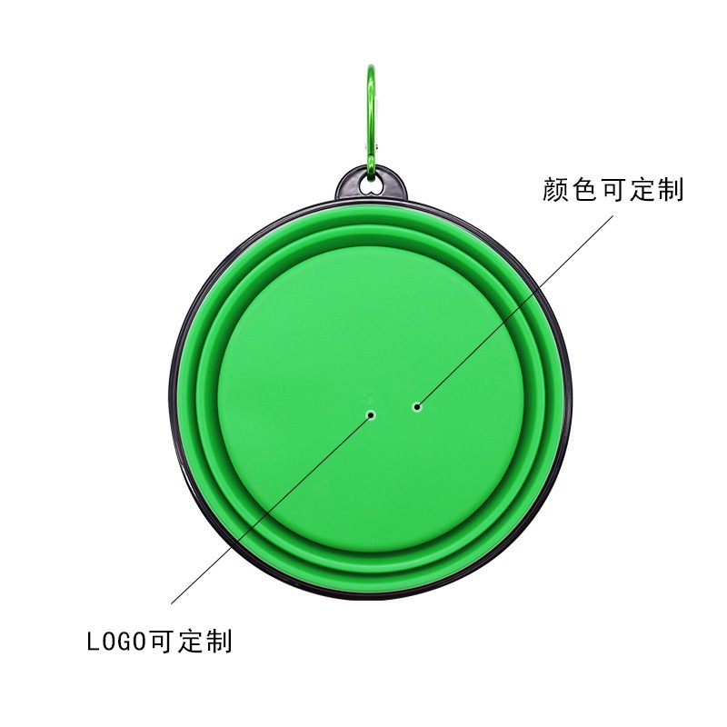 户外狗碗批发便携宠物折叠碗慢食碗硅胶悬挂狗盆猫碗水杯宠物水盆