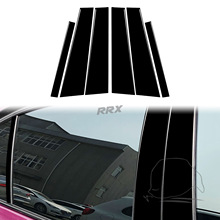 适用于奔驰新C级 长轴B柱中柱贴钢琴黑改装装饰 亮黑汽车内饰配件