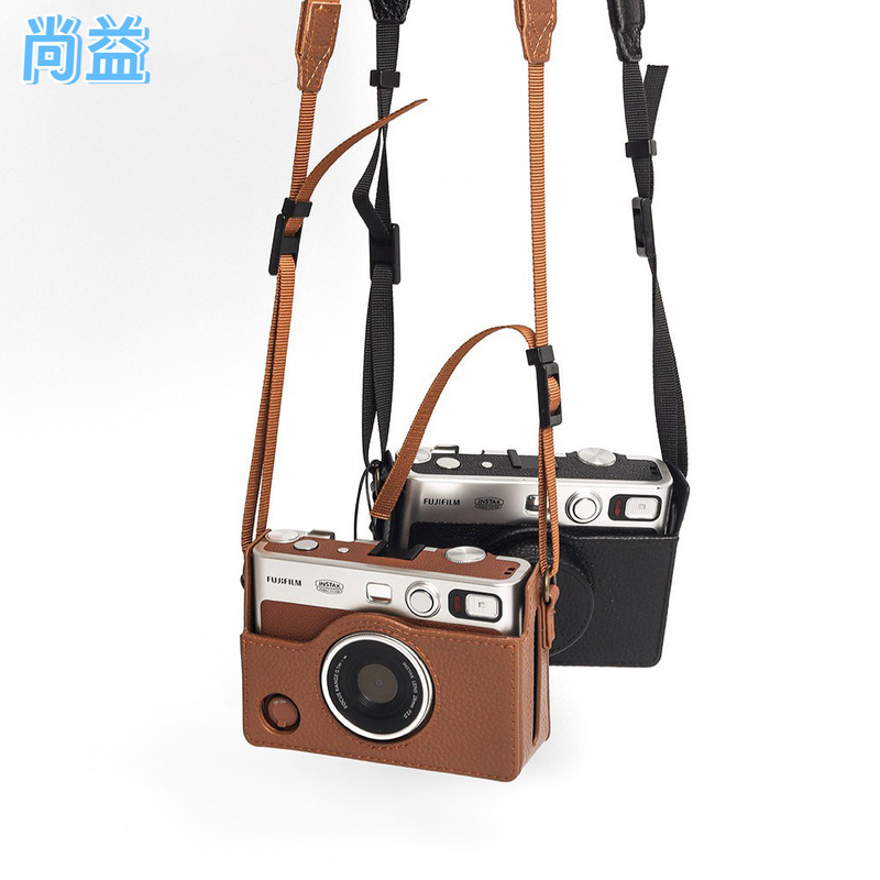 Suitable for Instax Minievo Genuine Leather Retro Camera Bag Shoulder Bag Storage Protective Cover Photography Bag