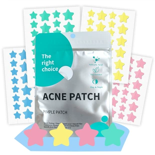 Подложки Acne Patch Genuine — наклейки для акне Hydrocolloid звезды, 40–51 шт, цветной консилер