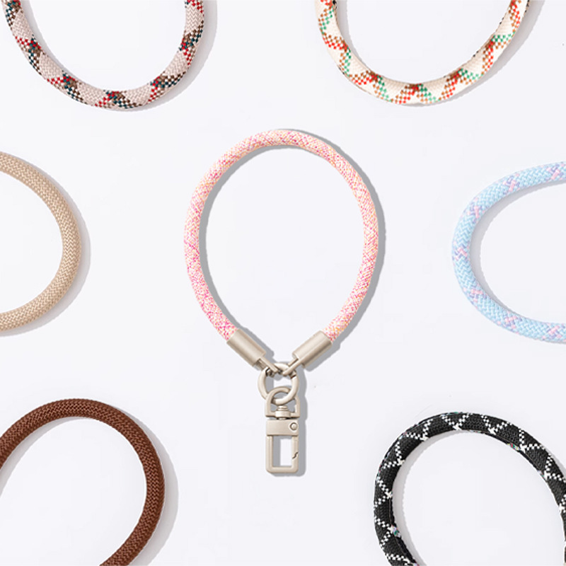 Short Wrist Strap 7mm in Stock, Mobile Phone Lanyard Wrist-Style Accessory, Decorative Strap, Portable and Detachable, Comes with a Pad