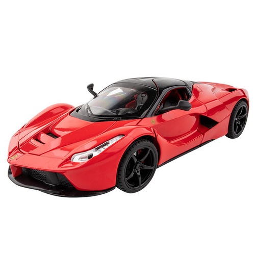 Simulation 1:22 Ferrari Alloy Car Model Sound and Light Bounce Car Model for Children Metal Toy Sports Car Live Streaming