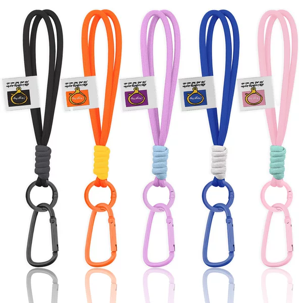 Outdoor Backpack Rope Keychain Nylon Braided Lanyard Carabiner Couple Wristband Bag Lanyard Trendy Doll