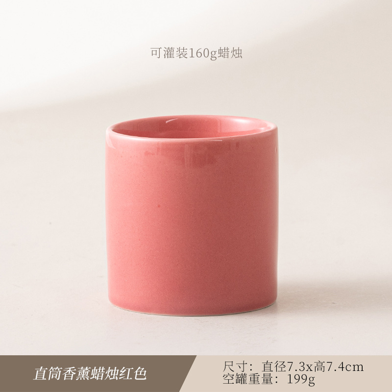 Contenedores de velas mudas transfronterizas Tazas vacías apoyan vasos de velas de cerámica perfumadas con cera DIY fabricantes de latas de velas al por mayor