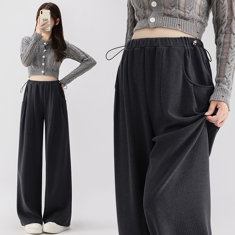 Pregnant Women's Pants Spring and Autumn Outer Wear 2024 New Casual Straight Pants Wide Leg Pants Autumn and Winter Maternity Dress Autumn Dress