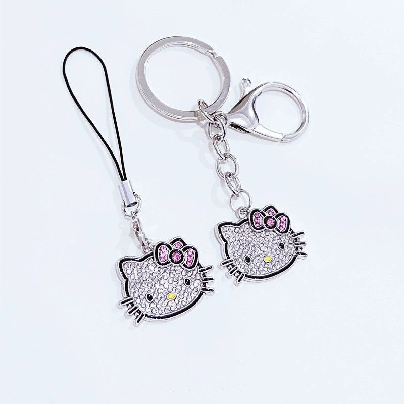 Hello kitty, ремешок, кошелек, ретро милый подвес, брелок, 2 карат