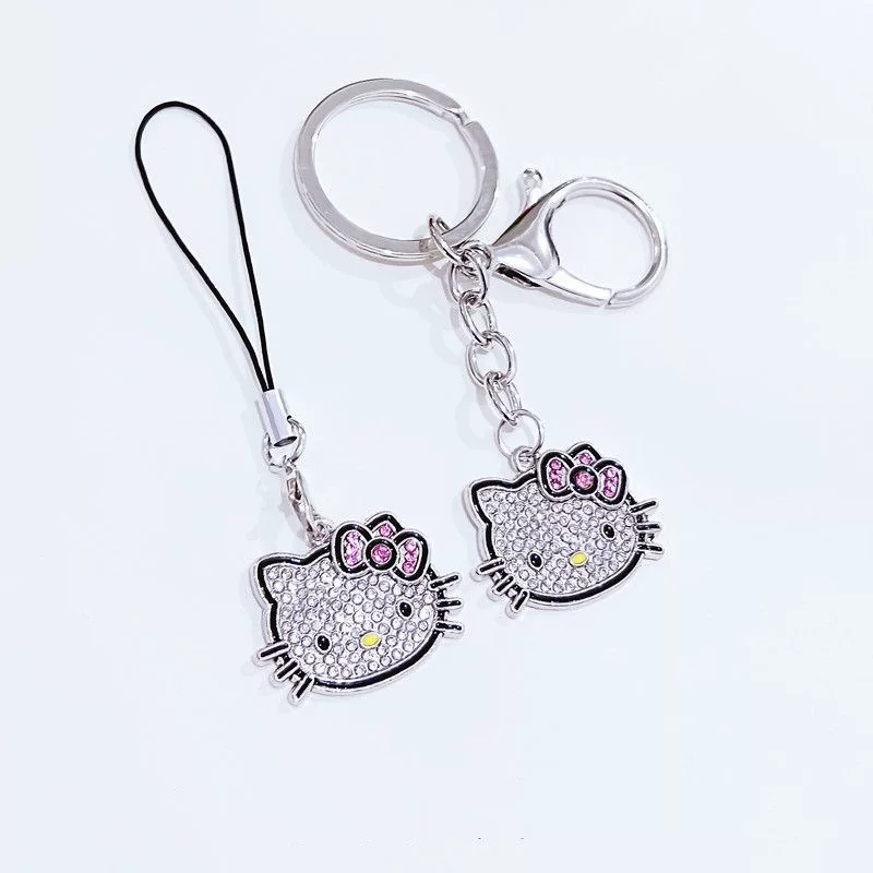 Hello kitty, ремешок, кошелек, ретро милый подвес, брелок, 2 карат