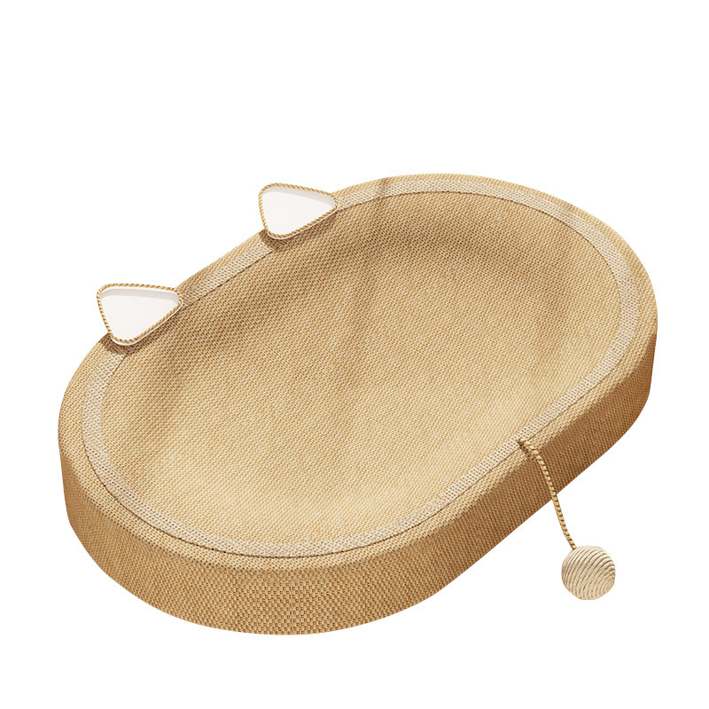 Placa de agarre para gatos de sisal, nido para gatos, resistente al desgaste, sin caspa, resistente al agarre, cuerda de cáñamo, tabla de agarre para gatos integrada, dispositivo de molienda de garras grandes, suministros para gatos
