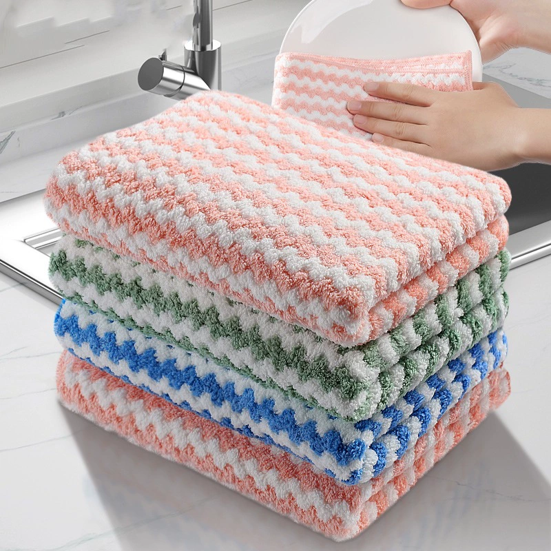Гидрофильная полотенце из кораллового стекла для домашнего использования, увеличенная толщина, впитывающий воду