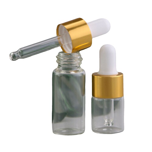 Glass dropper bottle, essence, transparent sample, essential oil bottle, screw-top bottle, cosmetic travel set