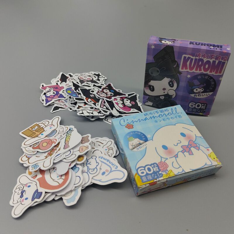 サンリオステッカーギフトボックスかわいい漫画クロミー玉桂犬kt猫美楽ティ _ カードステッカー卸売り|undefined