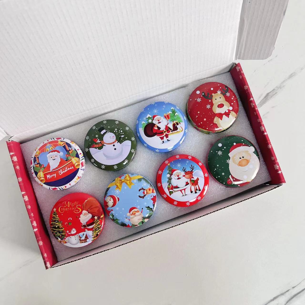 Navidad caja de regalo de vela de banano set romántico no humo perfume adornos regalo de mano vela doméstica de Navidad al por mayor