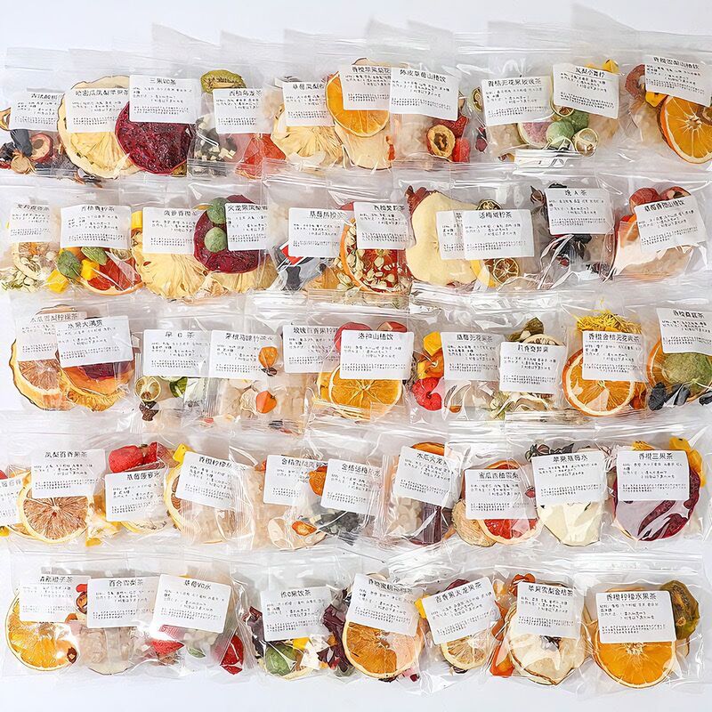 28 Kinds of Fruit Tea, Flower Tea, Independent Small Packaging, Freeze-Dried Kumquat, Passion Fruit, Fruit Tea, Bamboo Cane and Thatch Root Tea for Health Care