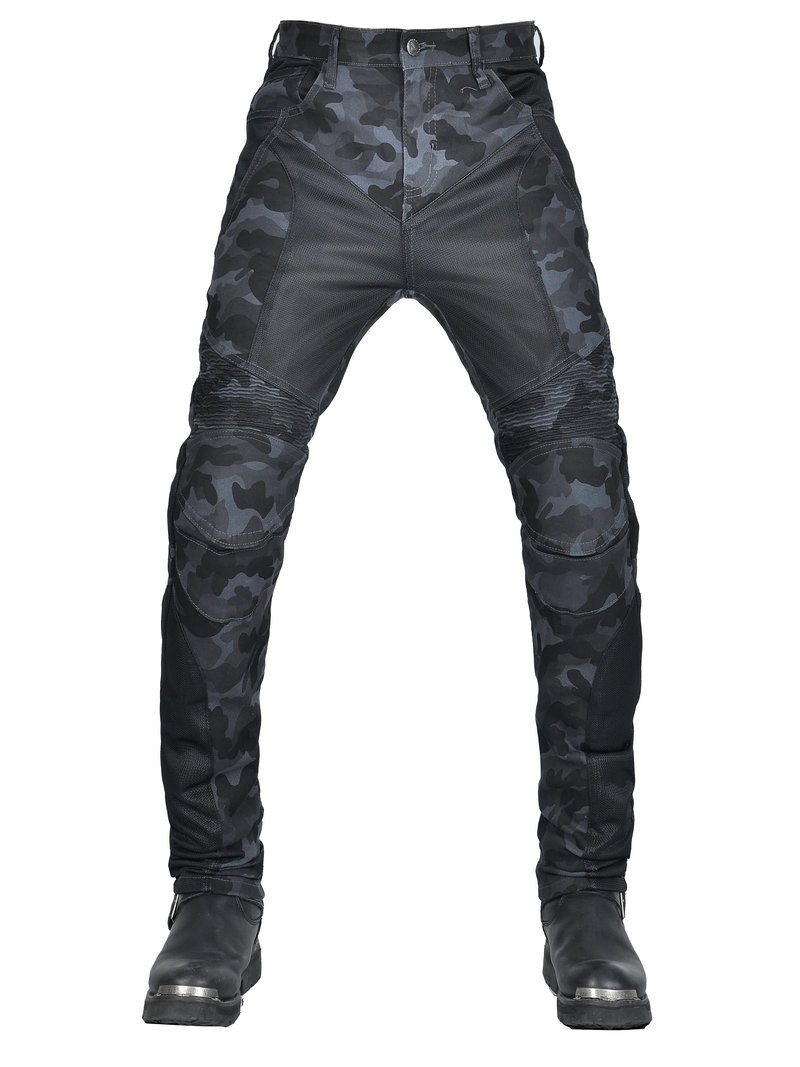 VOLERO motocicleta jeans hombres y mujeres camuflaje azul verano malla transpirable motocicleta delgada pantalones de ciclismo resistentes a la caída