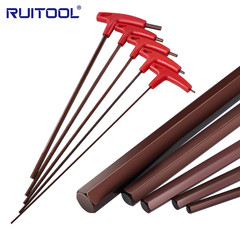 Special long T-shaped hexagonal wrench 3-10mm flat head hexagonal hexagonal wrench S2 hardened with handle