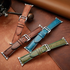 New model suitable for Apple watch 8th generation 76 genuine leather strap Italian cowhide iwatchSe strap