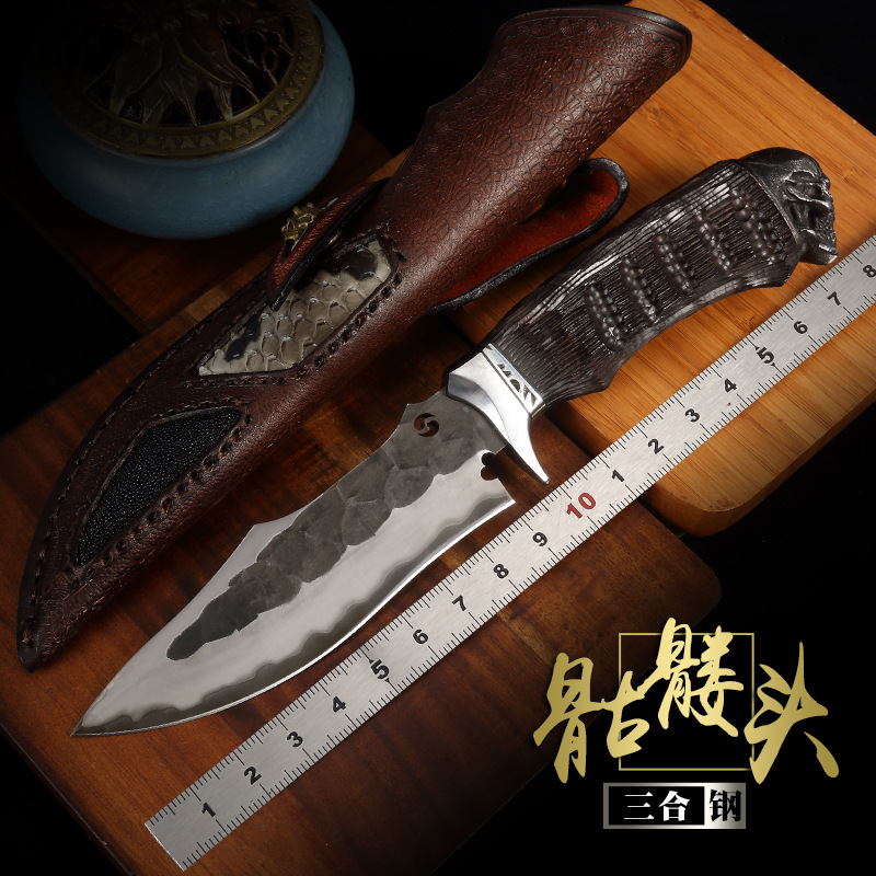 厂家热销锋利户外小直刀高硬度战术手把肉防身随身刀具锋利水果刀