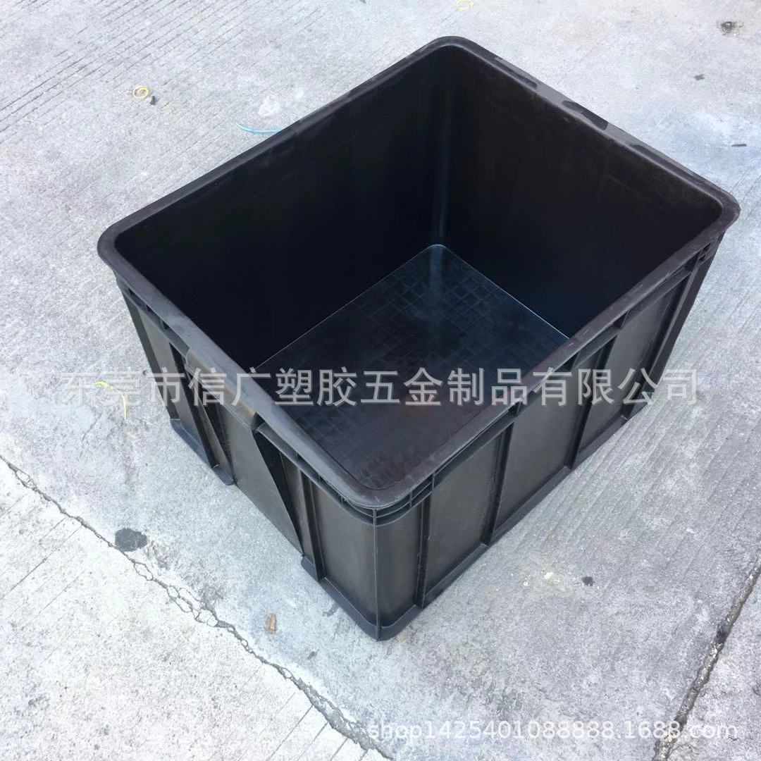 电子物料元器件加厚板防静电周转箱可盖黑色分格胶筐盒带塑料箱做